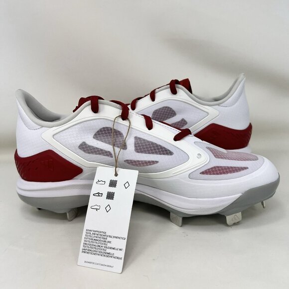 Adidas Adizero Purehustle 3 Elite Softball Cleats White Red Women’s Size 7.5 - Picture 6 of 9